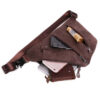 Leather chest bag lily rose